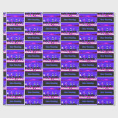 Line Dancing Western Groep Blauw, Zwart Roze Cadeaupapier (Vlak)