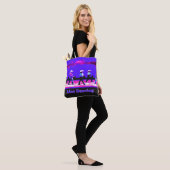 Line Dancing Western Group Blue Black Pink Tote Bag (Op model)