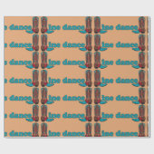 Line Dancing Westerne Cowboy laarzen Cadeaupapier (Vlak)