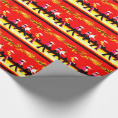 Line Dancing Westerne Groep Rood Zwart Geel Cadeaupapier (Hoek)