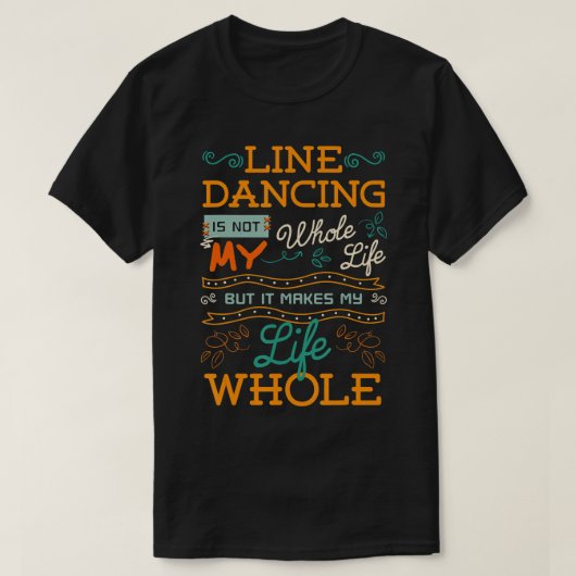 Line Dansed Choreographed Dance Teacher Group Dan T-shirt (Design voorkant)