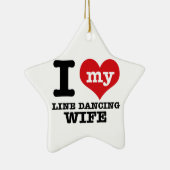 Line dansen Wife Keramisch Ornament (Rechts)