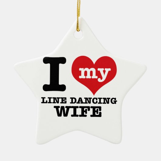 Line dansen Wife Keramisch Ornament (Voorkant)