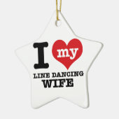 Line dansen Wife Keramisch Ornament (Links)