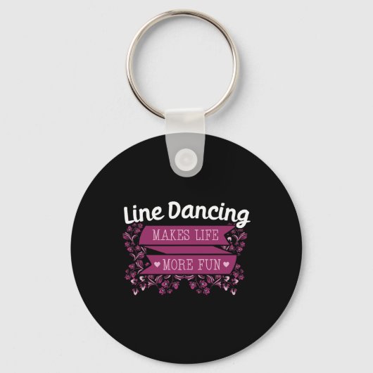 Line Dansend Performer Choreographed Group Dance T Sleutelhanger (Voorkant)