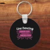 Line Dansend Performer Choreographed Group Dance T Sleutelhanger (Voorkant)