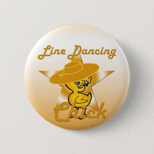 Line Dansende Chick #10 Ronde Button 5,7 Cm (Voorkant)