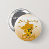 Line Dansende Chick #10 Ronde Button 5,7 Cm (Voorkant /achterkant)