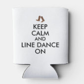 Line Dansende Gift Keep Calm Dancer Cowboy Boots Blikjeskoeler (Achterkant)