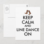 Line Dansende Gift Keep Calm Dancer Cowboy Boots Briefkaart (Voorkant / Achterkant)