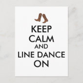 Line Dansende Gift Keep Calm Dancer Cowboy Boots Briefkaart (Voorkant)