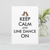 Line Dansende Gift Keep Calm Dancer Cowboy Boots Kaart (Staand voorkant)