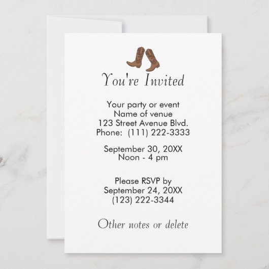 Line Dansende Gift Keep Calm Dancer Cowboy Boots Kaart (Achterkant)