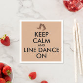 Line Dansende Gift Keep Calm Dancer Cowboy Boots Servetten (Insitu)
