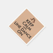 Line Dansende Gift Keep Calm Dancer Cowboy Boots Servetten (Hoek)