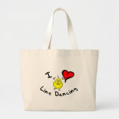 Line Dansende Gift Objecten - I Heart Line Dancing Grote Tote Bag (Voorkant)