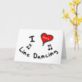 Line Dansende Gifts - I Heart Line Dancing Kaart (Gele Bloem)