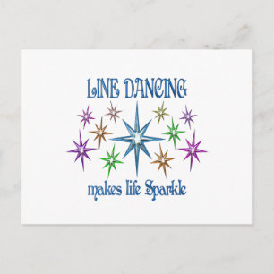 Line Dansende Sparkles Briefkaart