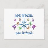 Line Dansende Sparkles Briefkaart (Voorkant)