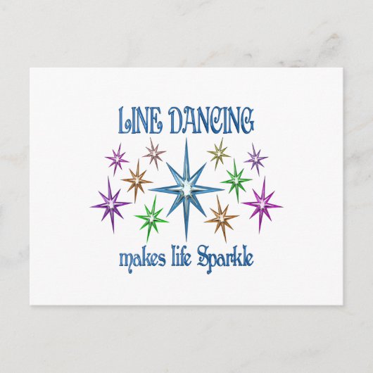 Line Dansende Sparkles Briefkaart (Voorkant)