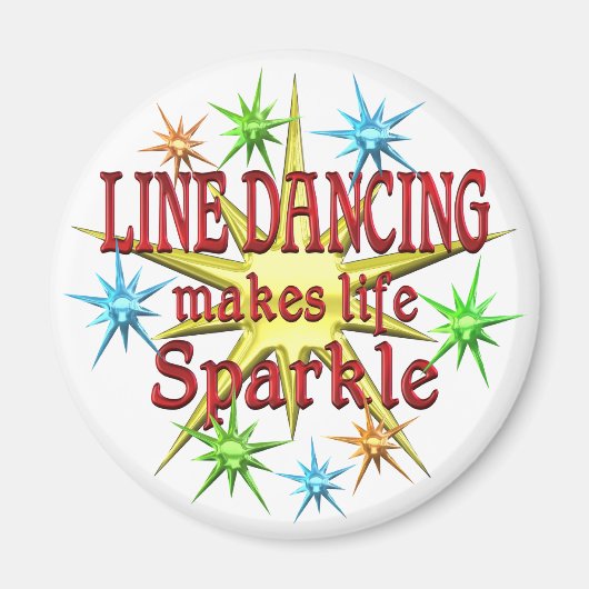 Line Dansende Sparkles Magneet (Voorkant)