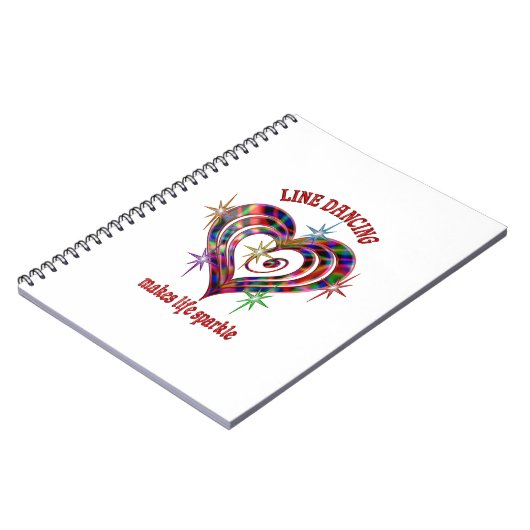 Line Dansende Sparkles Notitieboek (Linkerzijde)