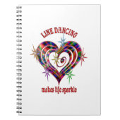 Line Dansende Sparkles Notitieboek (Voorkant)