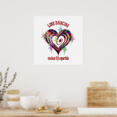 Line Dansende Sparkles Poster (Keuken)