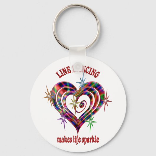 Line Dansende Sparkles Sleutelhanger (Voorkant)