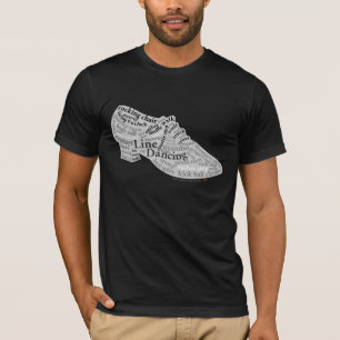 Line Danser Dance Shoe Word Cloud Dancers Art T-sh T-shirt