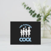 Line Dansing is Cool Country Music Cowboy Gift Briefkaart (Staand voorkant)