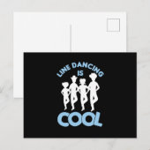 Line Dansing is Cool Country Music Cowboy Gift Briefkaart (Voorkant / Achterkant)