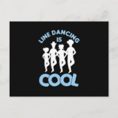 Line Dansing is Cool Country Music Cowboy Gift Briefkaart (Voorkant)