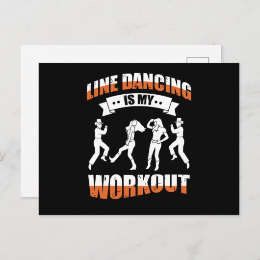 Line Dansing is een Cadeau voor muziek in mijn lan Briefkaart (Voorkant / Achterkant)