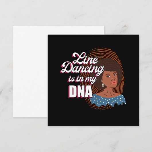 Line Dansing is mijn DNA-lijn Dance Country Cadeft Kaart (Voorkant / Achterkant)
