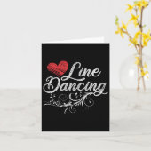 Line Dansing Line Dance Kaart (Gele Bloem)