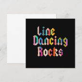 Line Dansing Rocks Line Dance Country Boots Kaart (Voorkant / Achterkant)