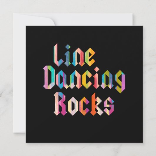 Line Dansing Rocks Line Dance Country Boots Kaart (Voorkant)