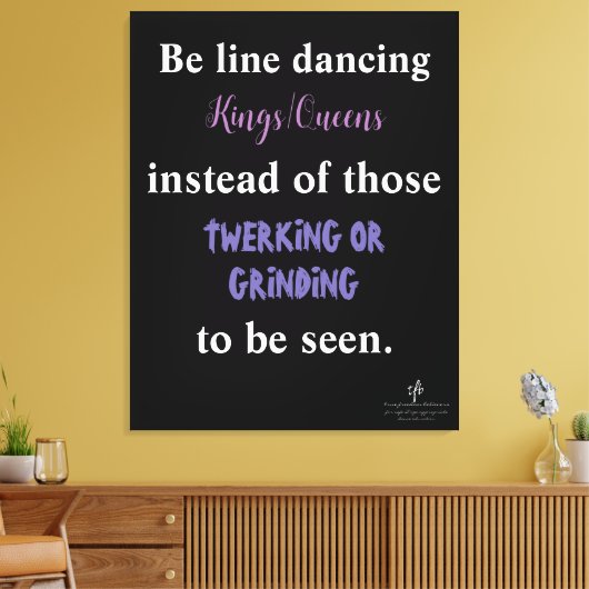 Line Dansings Kings/Queens I Canvas Afdruk (Insitu (Woonkamer))