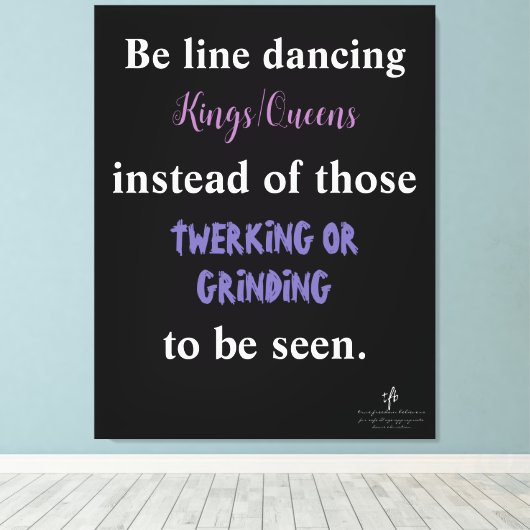 Line Dansings Kings/Queens I Canvas Afdruk (Insitu (Houten vloer))