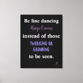 Line Dansings Kings/Queens I Canvas Afdruk (Voorkant)