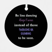 Line Dansings Kings/Queens I Metalen Ornament (Voorkant)