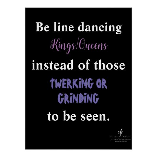 Line Dansings Kings/Queens I Perfect Poster (Voorkant)