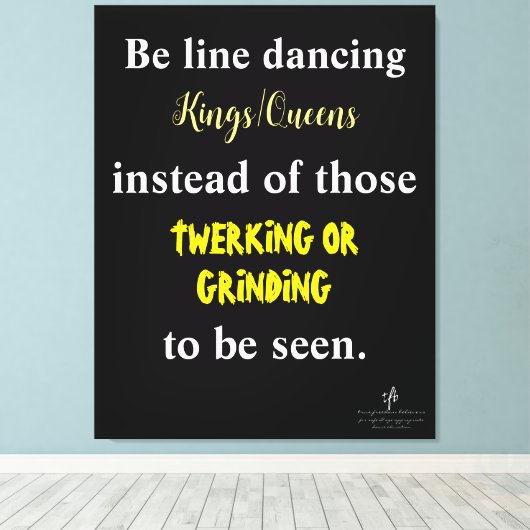 Line Dansings Kings/Queens III Canvas Afdruk (Insitu (Houten vloer))