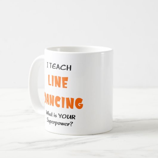 line-dansles koffiemok (Voorkant links)