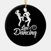 Line Dansline Dans soort dans elke cowboy Keramisch Ornament (Voorkant)