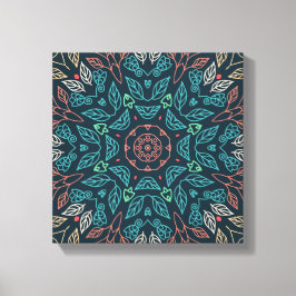 Line Drawing Colorful Abstract Calm Home Wall Art Canvas Afdruk
