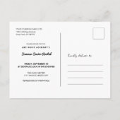 Line Drawing Grand Piano Recital Save the Date Briefkaart (Achterkant)