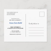 Line Drawing Grand Piano Recital Save the Date Briefkaart (Achterkant)