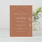 Line Drawing Roos Bridal Luncheon uitnodiging (Staand voorkant)